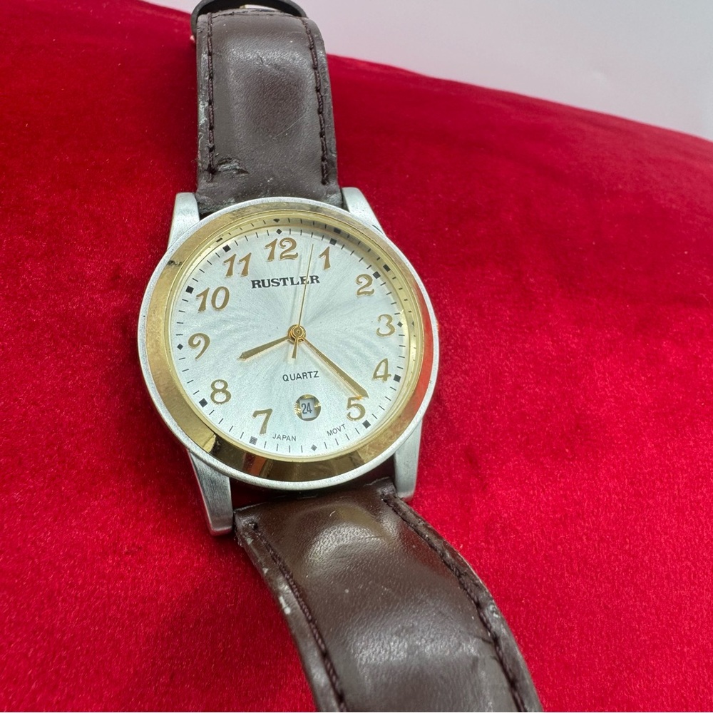 Vintage Rustler Quartz Watch‎ Japan Movement Classic 80s-90s Date Window